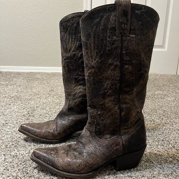 Steve Madden Shoes - Steve Madden Distressed Leather Cowboy Boots